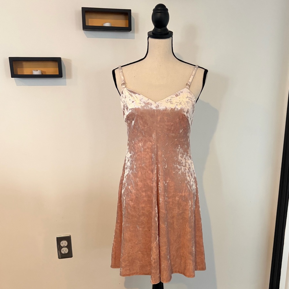 Crushed Velvet Slip Dress